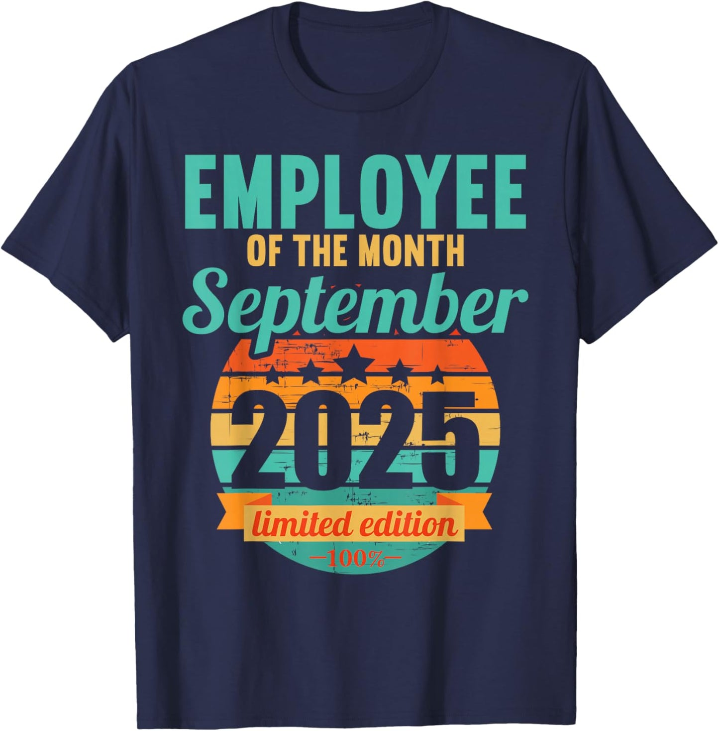 Employee of the Month September 2025 T-Shirt - T-Shirt | Navy