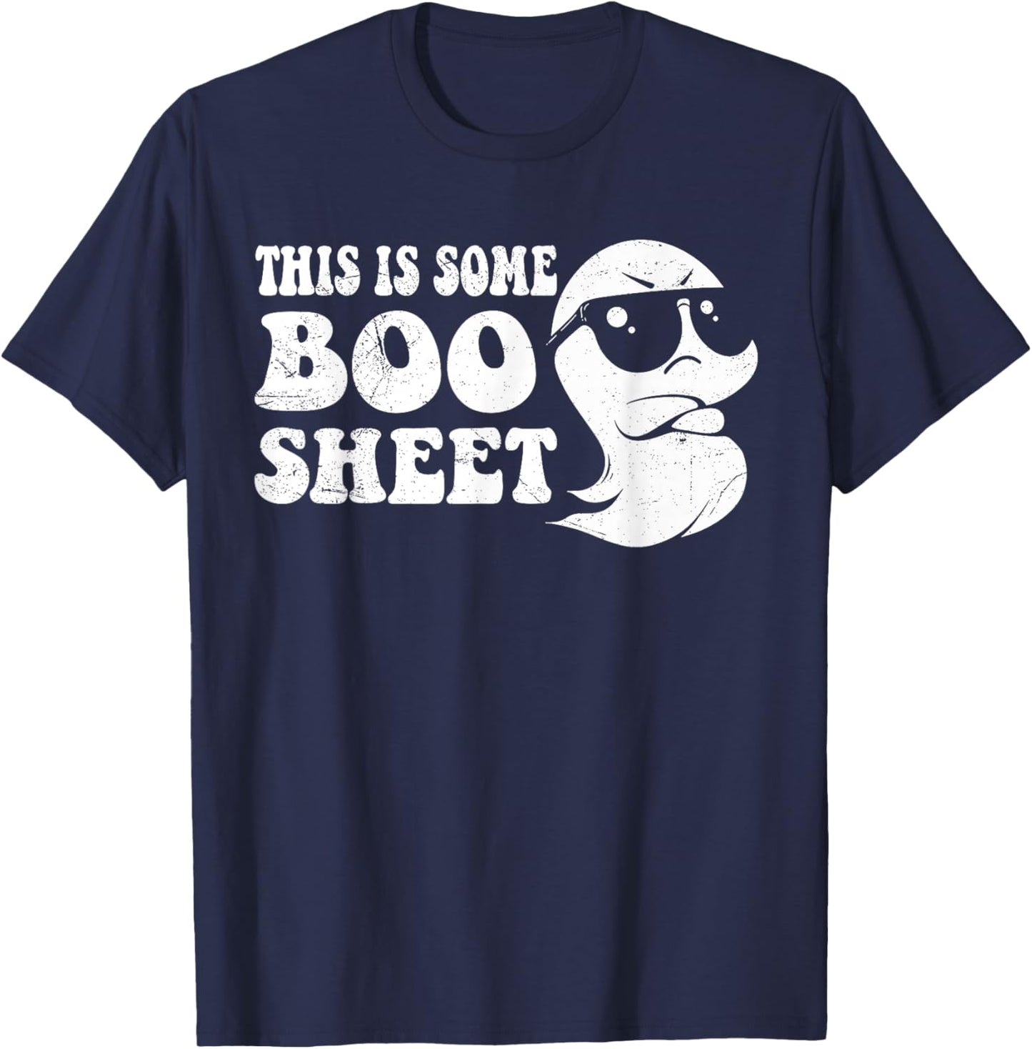 This is Some Boo Sheet Ghost Retro Halloween Costume Men T-Shirt - T-Shirt | Navy