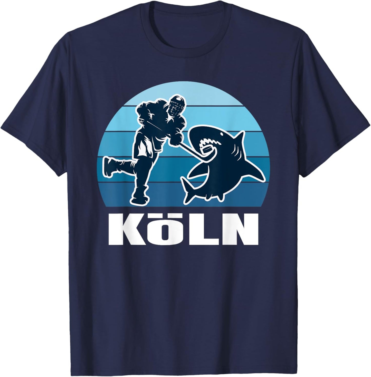 Cologne Ice Hockey Fan - Shark T-Shirt - T-Shirt | Navy