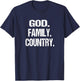 God Family Country Christian American Patriotic United Stand T-Shirt - T-Shirt | Navy