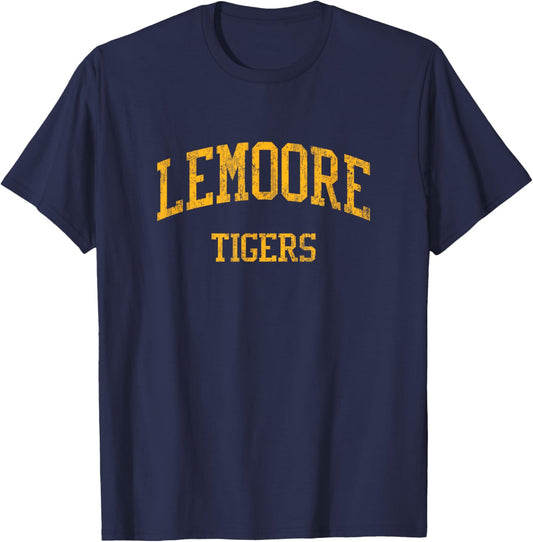 Lemoore High School HS Lemoore CA Vintage Sports T-Shirt - T-Shirt | Navy