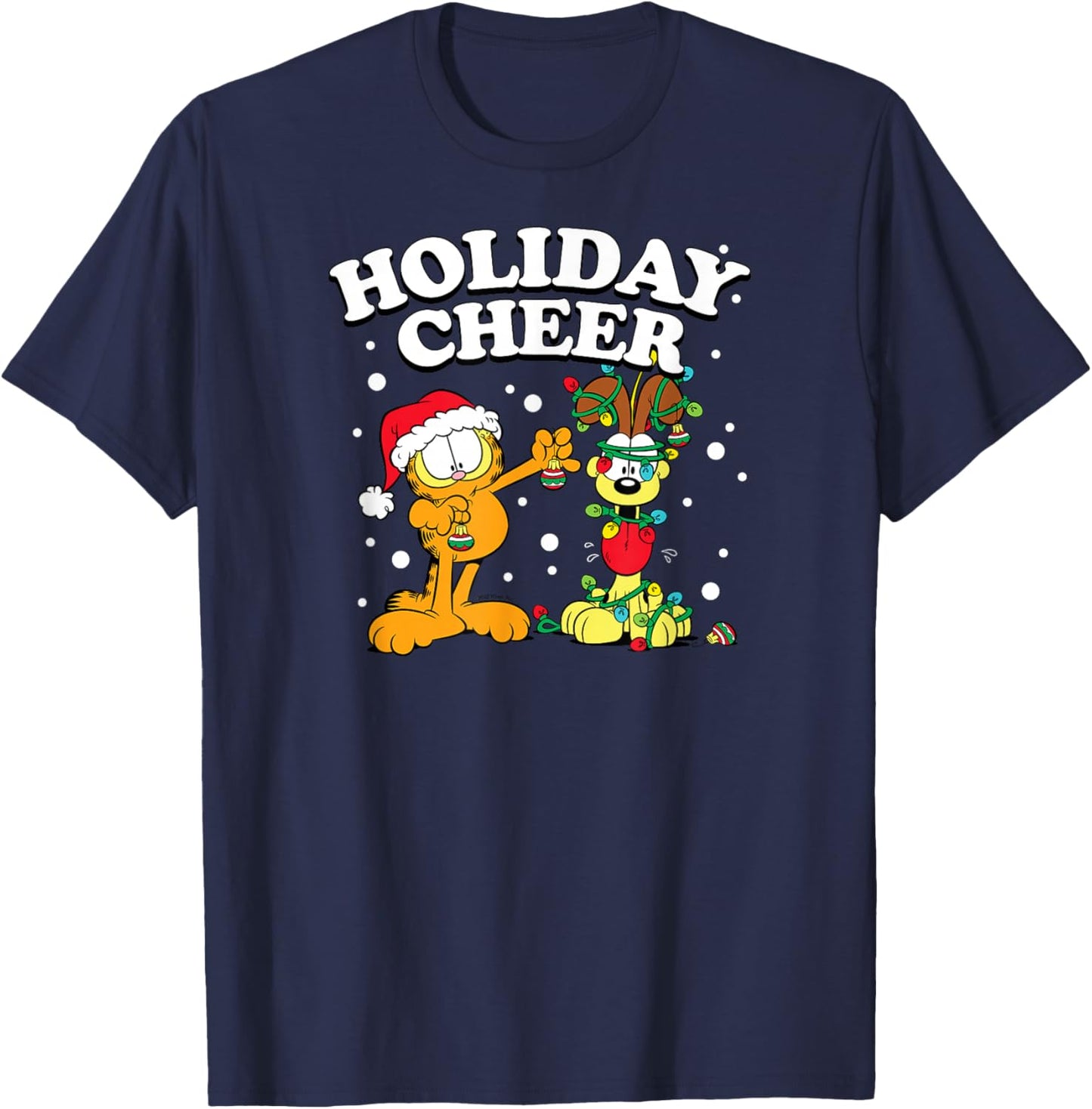 Garfield - Holiday Cheer Odie T-Shirt - T-Shirt | Navy
