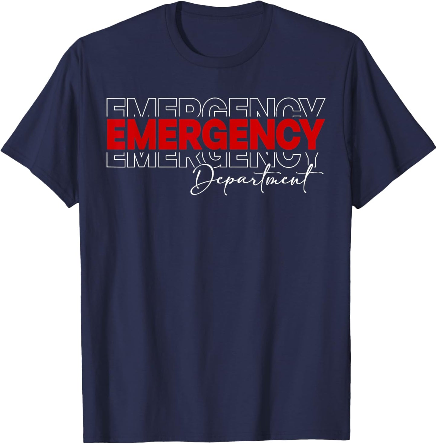 Emergency Room Registered Nurse Retro Er Nurse , , Black, Small, Short Sleeve, , Retro Nurse T-Shirt - T-Shirt | Navy