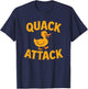 Funny Quack Attack Duck Graphic Retro Humor Cute Animal T-Shirt - T-Shirt | Navy