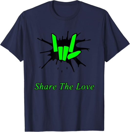 Kids Share The Love Merch for Birthday Gifts T-Shirt - T-Shirt | Navy