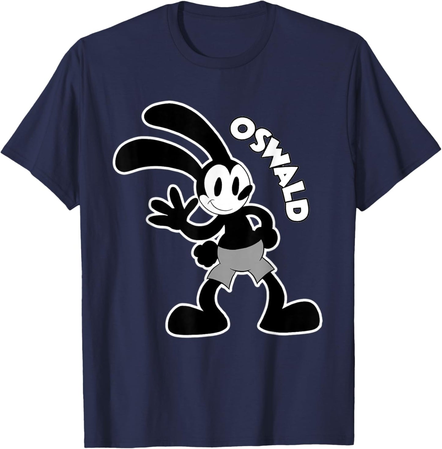 Oswald Rabbit Waving Bunny T-Shirt - T-Shirt | Navy