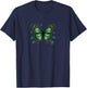 Elegant Shamrock Butterfly St Patrick's Day T-Shirt - T-Shirt | Navy