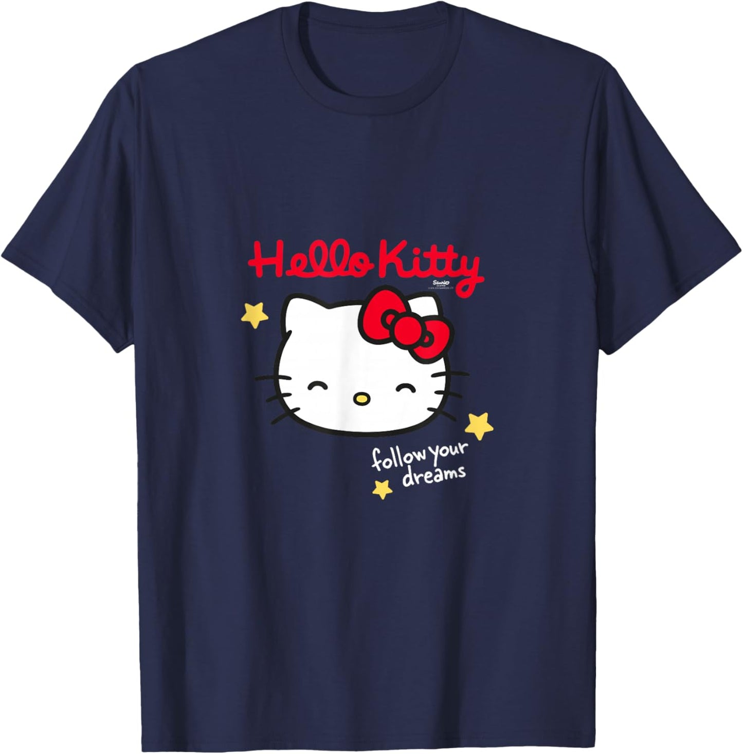 Hello Kitty Character Follow Your Dreams , black, S T-Shirt - T-Shirt | Navy