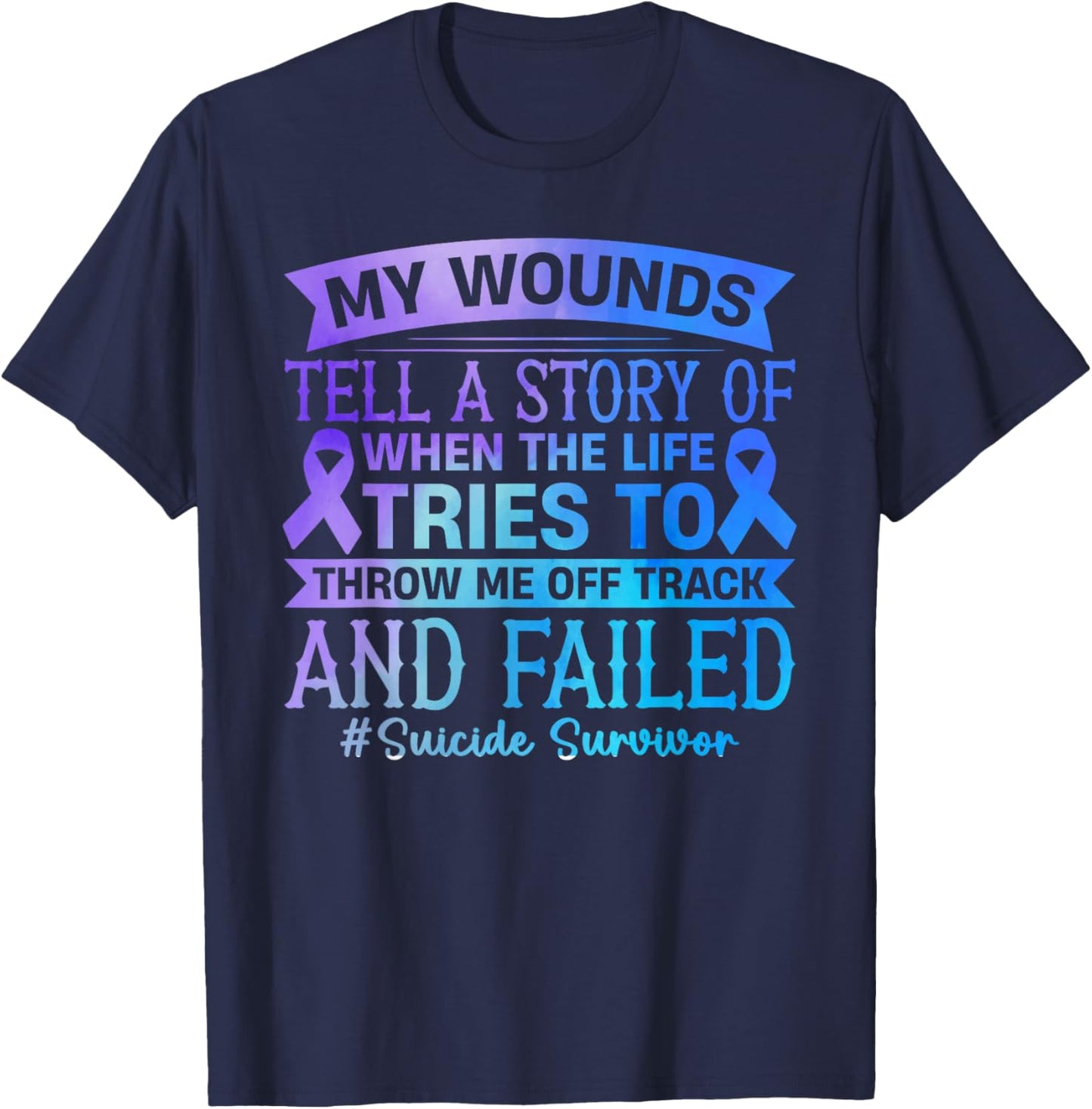 Suicides prevention Suicide Survivor T-Shirt - T-Shirt | Navy