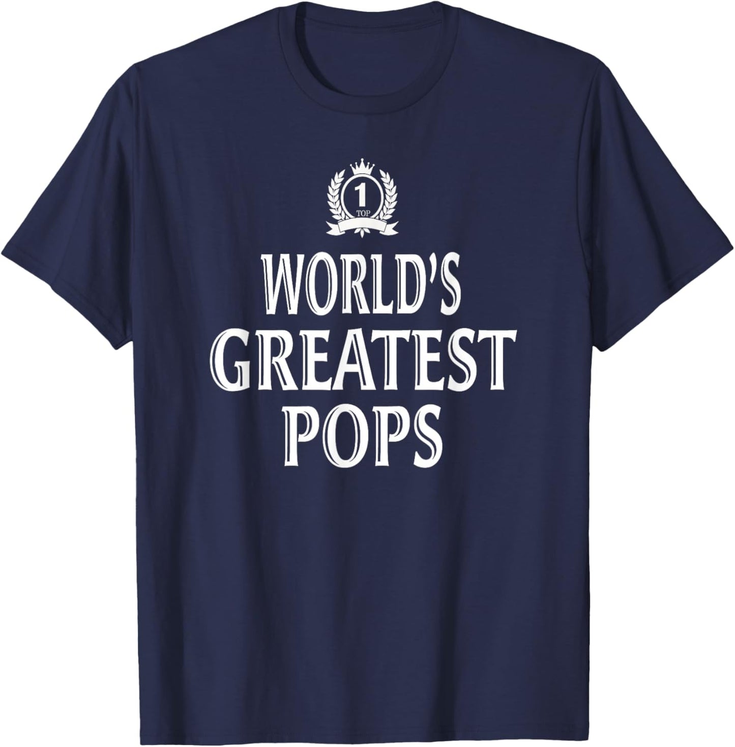 World's Greatest Pops Cool Grandpa T-Shirt - T-Shirt | Navy