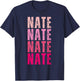 Nate Personalized Name I Love Nate Vintage T-Shirt - T-Shirt | Navy
