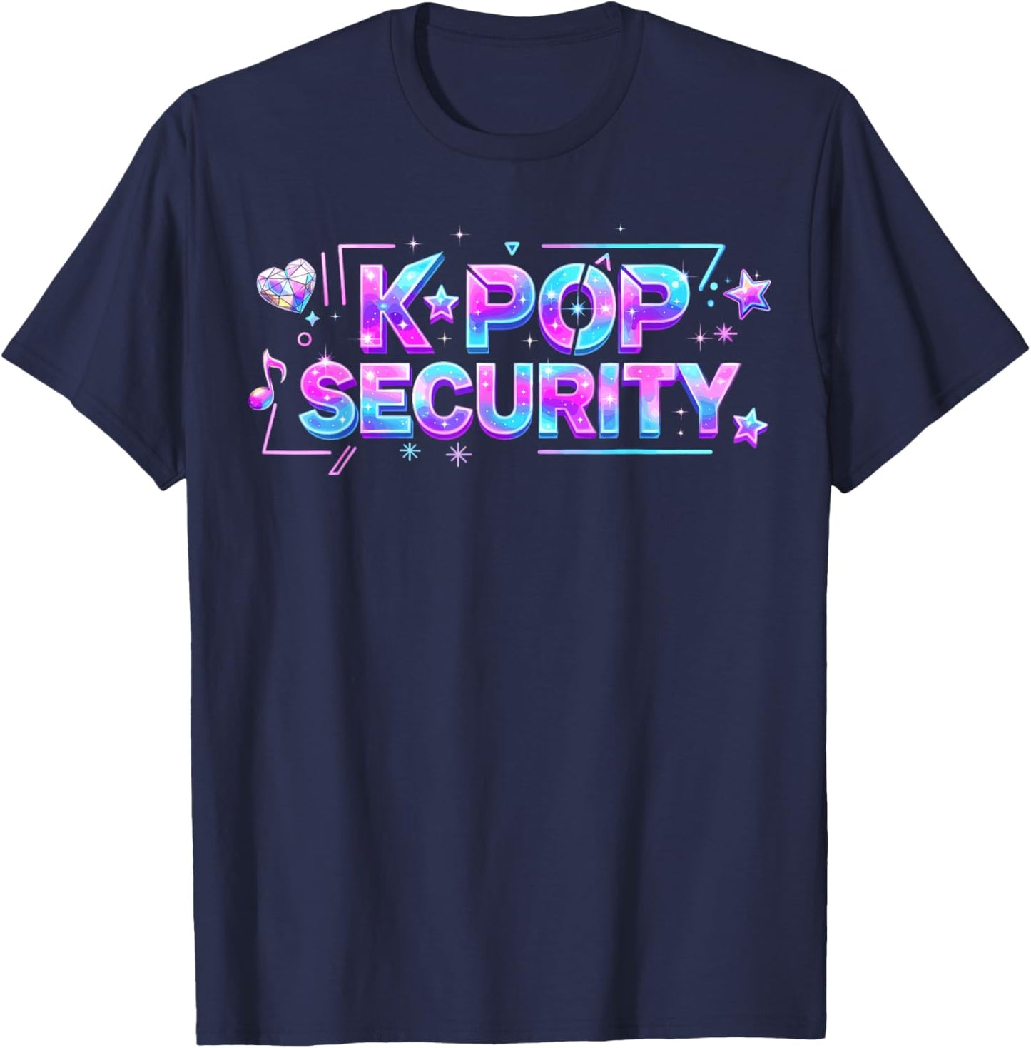 K-Pop Security Mom Dad Kids Funny Birthday Korean Music T-Shirt - T-Shirt | Navy