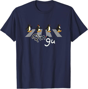 Pingu Pedestrian Crossing - Pingu T-Shirt - T-Shirt | Navy