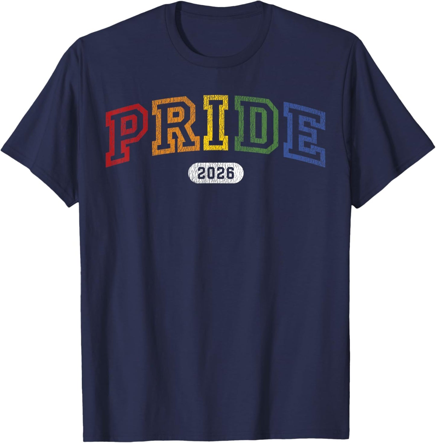 Pride 2026 LGBTQ Celebration Rainbow Pride Month T-Shirt - T-Shirt | Navy