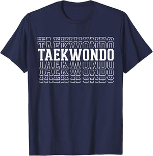 Taekwondo Funny Layered Text Instructor Coach Youth T-Shirt - T-Shirt | Navy
