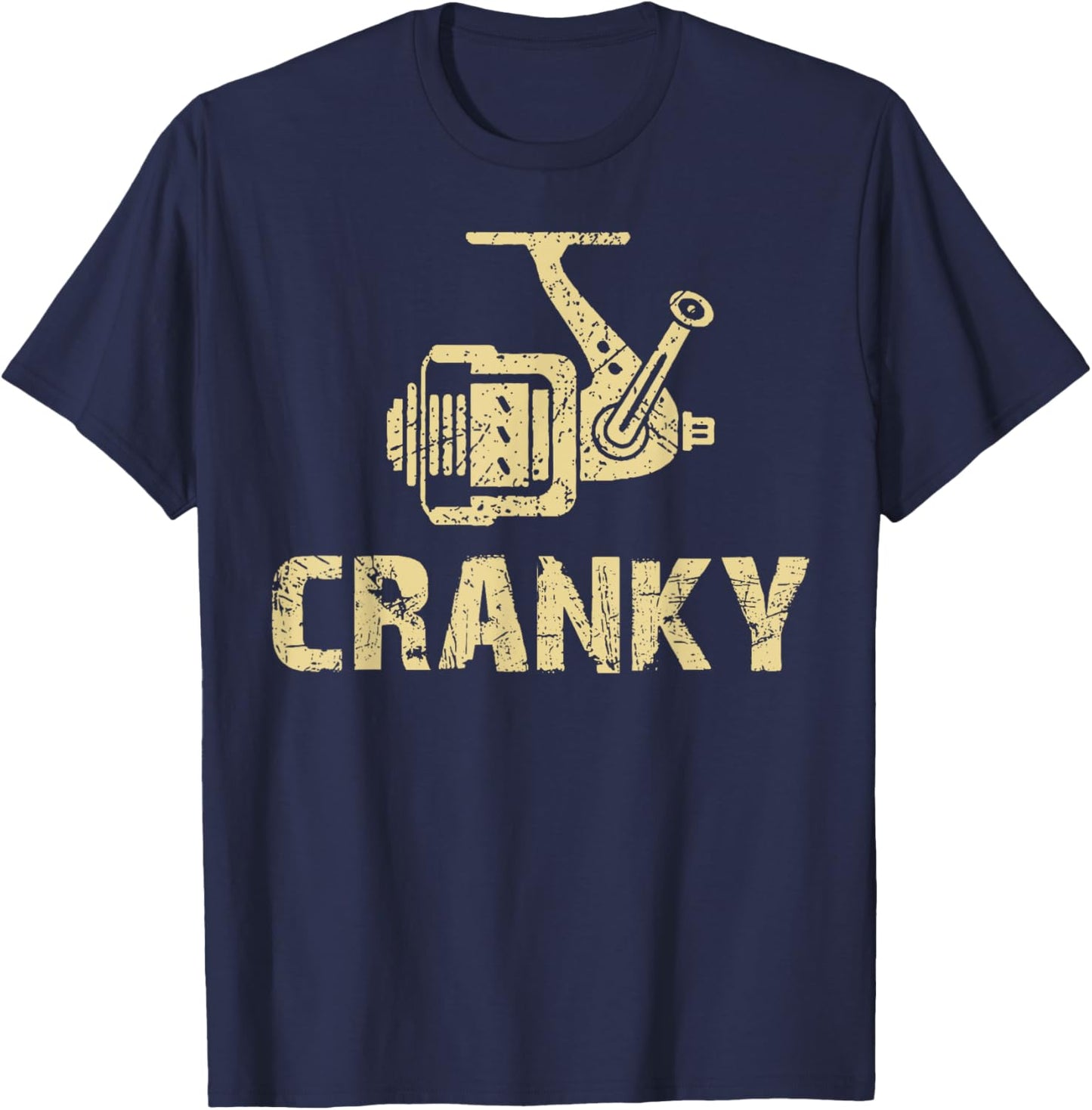 Crankbait Fishing Lure Cranky Funny Gift Fishing Lovers T-Shirt - T-Shirt | Navy