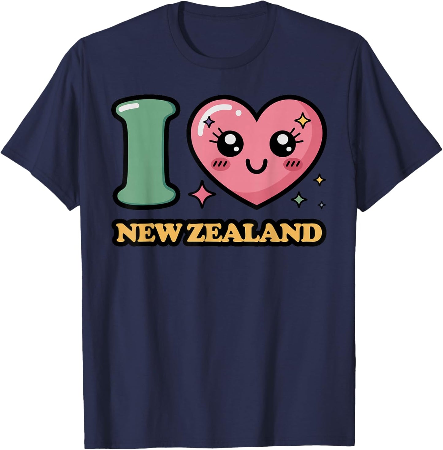 I Love New Zealand T-Shirt - T-Shirt | Navy