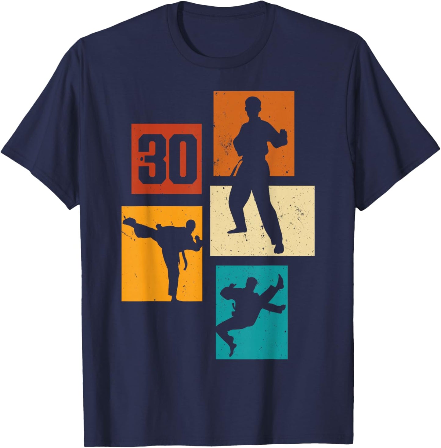 30th Birthday Karate Taekwondo 30 Years Old Man Martial Arts T-Shirt - T-Shirt | Navy