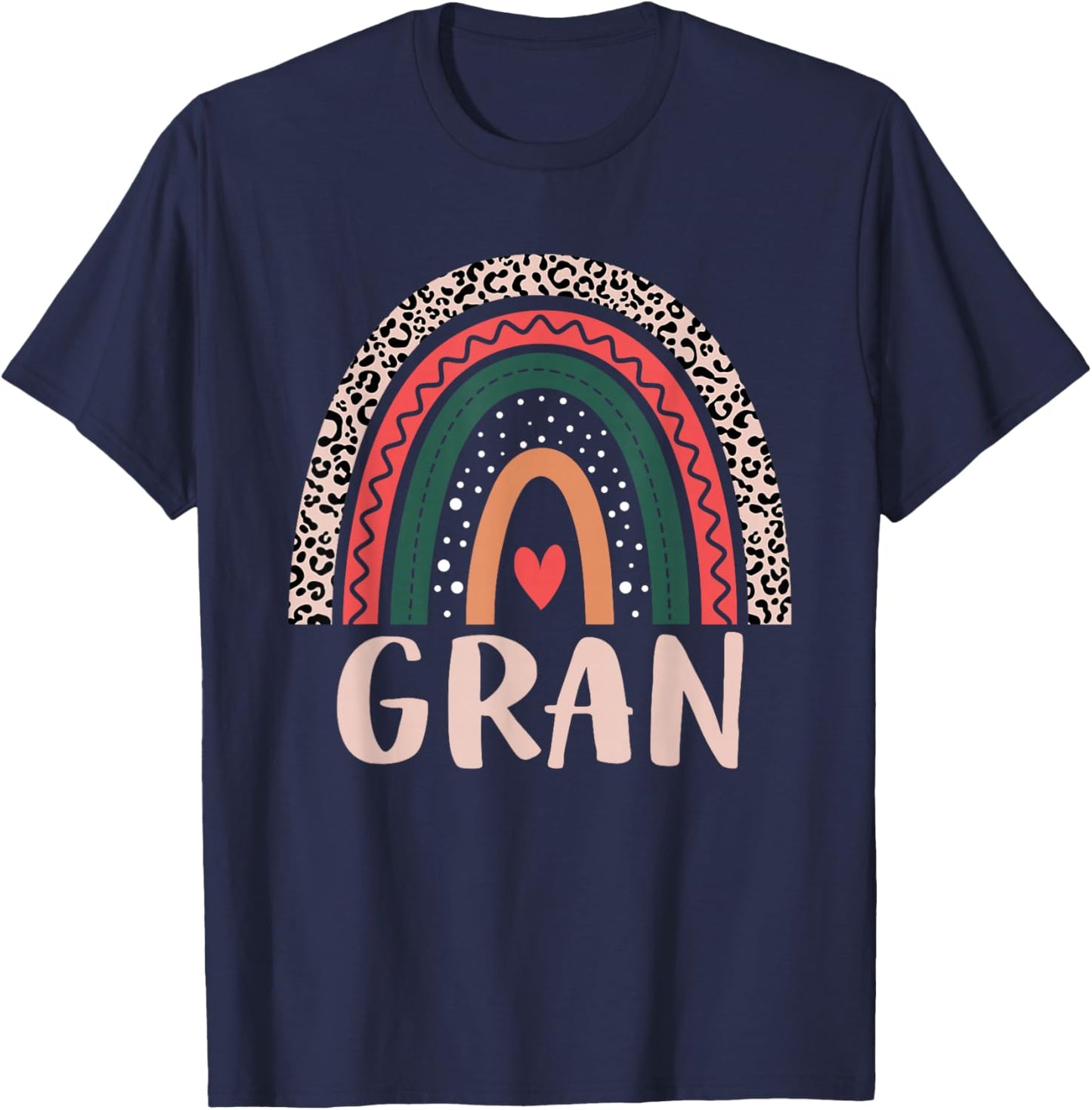 Gran Rainbow Grandma Grandma Women Mothers Day Gran T-Shirt - T-Shirt | Navy