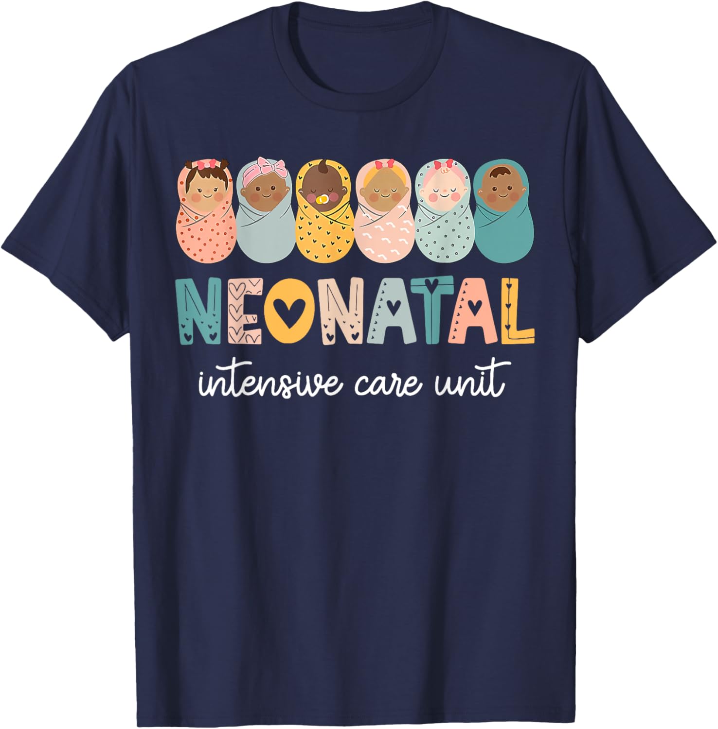 Retro Nicu Nurse Shirt Neonatal Intensive Care Unit T-Shirt - T-Shirt | Navy