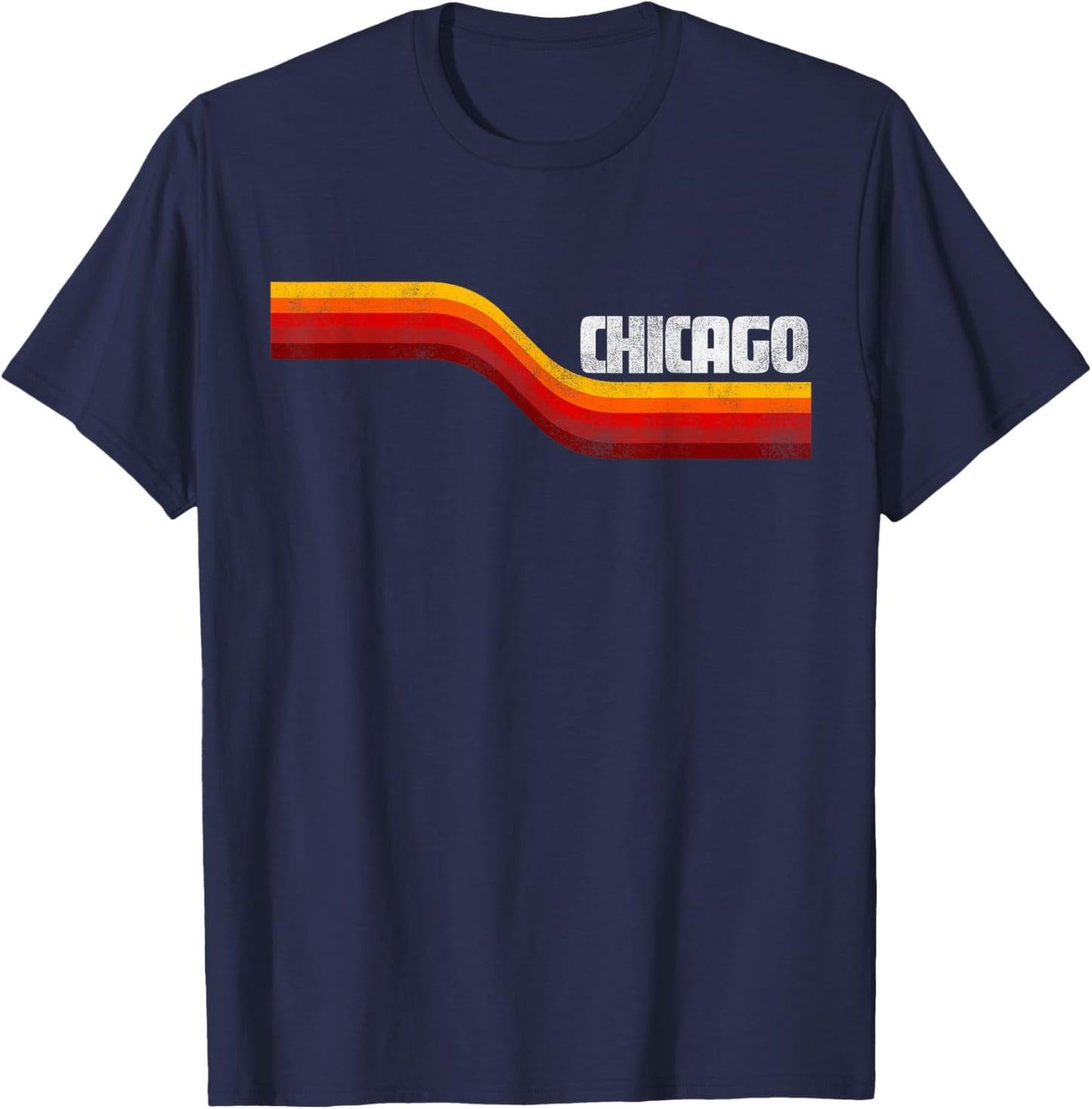 Chicago - Retro Funny Vintage Mother's Father's Day T-Shirt - T-Shirt | Navy
