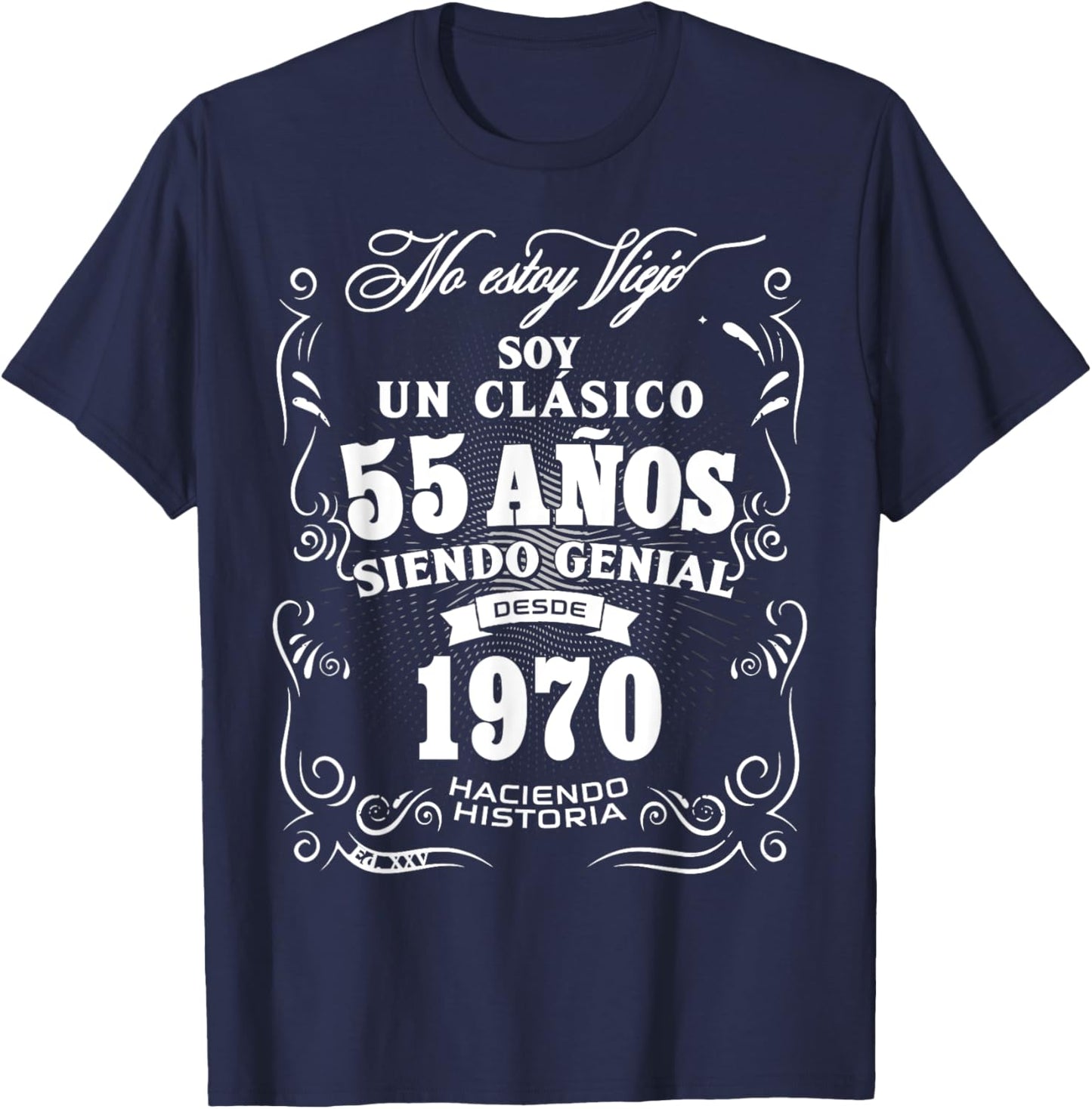 55th Birthday gift in Spanish Regalo cumpleanos 55 T-Shirt - T-Shirt | Navy