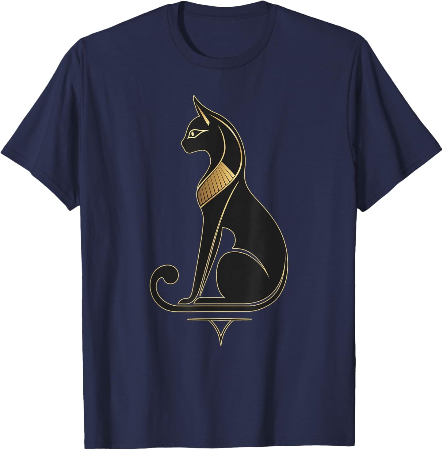 Egyptian Cat Egyptian Ancient Egypt Elegant Cat T-Shirt - T-Shirt | Navy