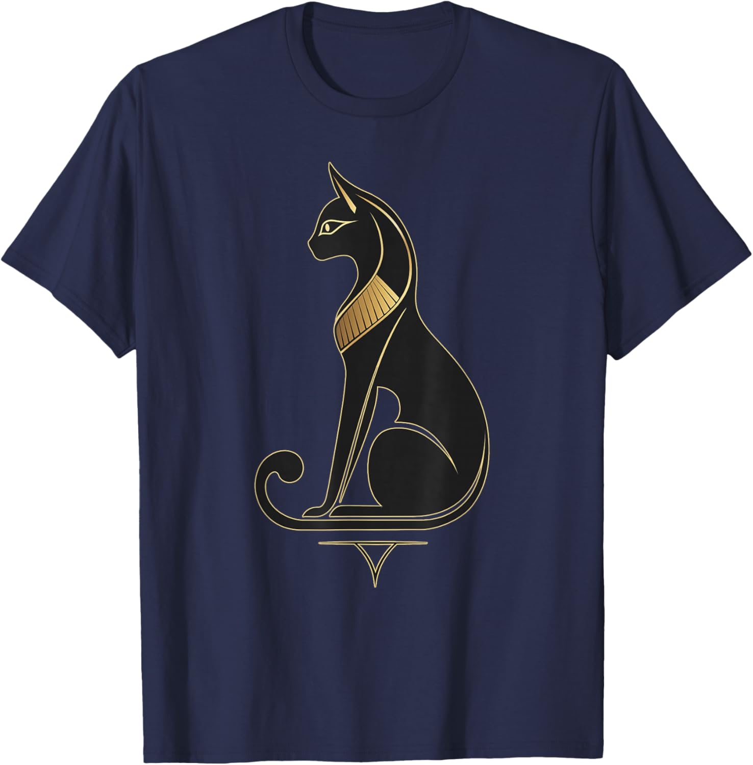 Egyptian Cat Egyptian Ancient Egypt Elegant Cat T-Shirt - T-Shirt | Navy