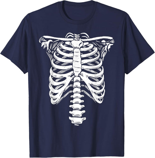 Costume Bone Ribcage Skeleton T-Shirt - T-Shirt | Navy