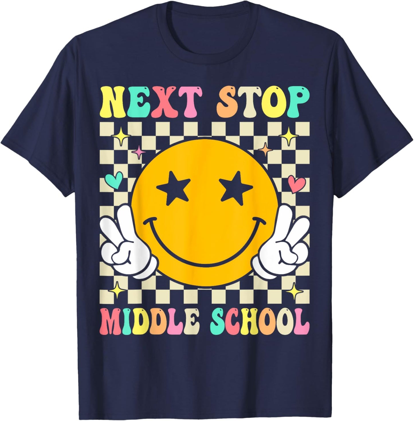 Next Stop Middle School Elementary School Graduation T-Shirt - T-Shirt | Navy