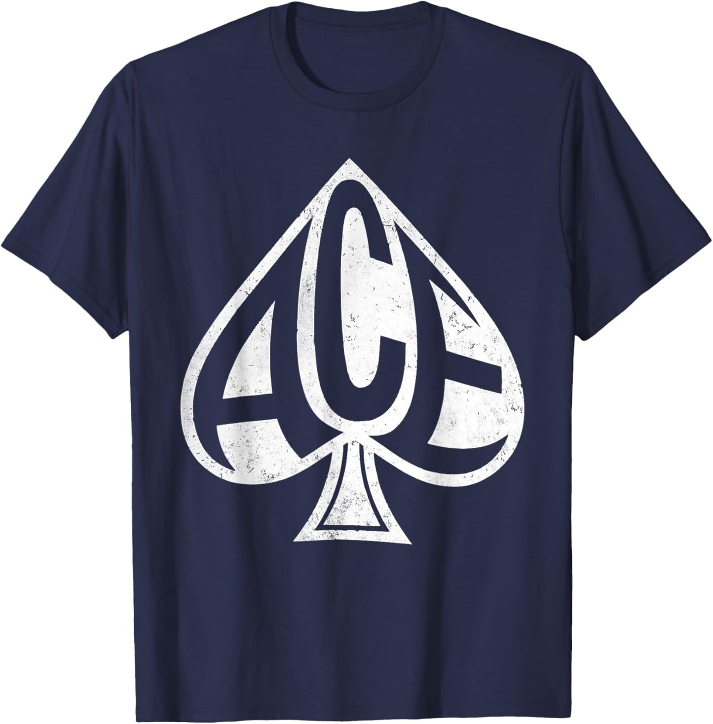 Vintage Ace Spades Texas Hold them Playing Cards Las Vegas T-Shirt - T-Shirt | Navy