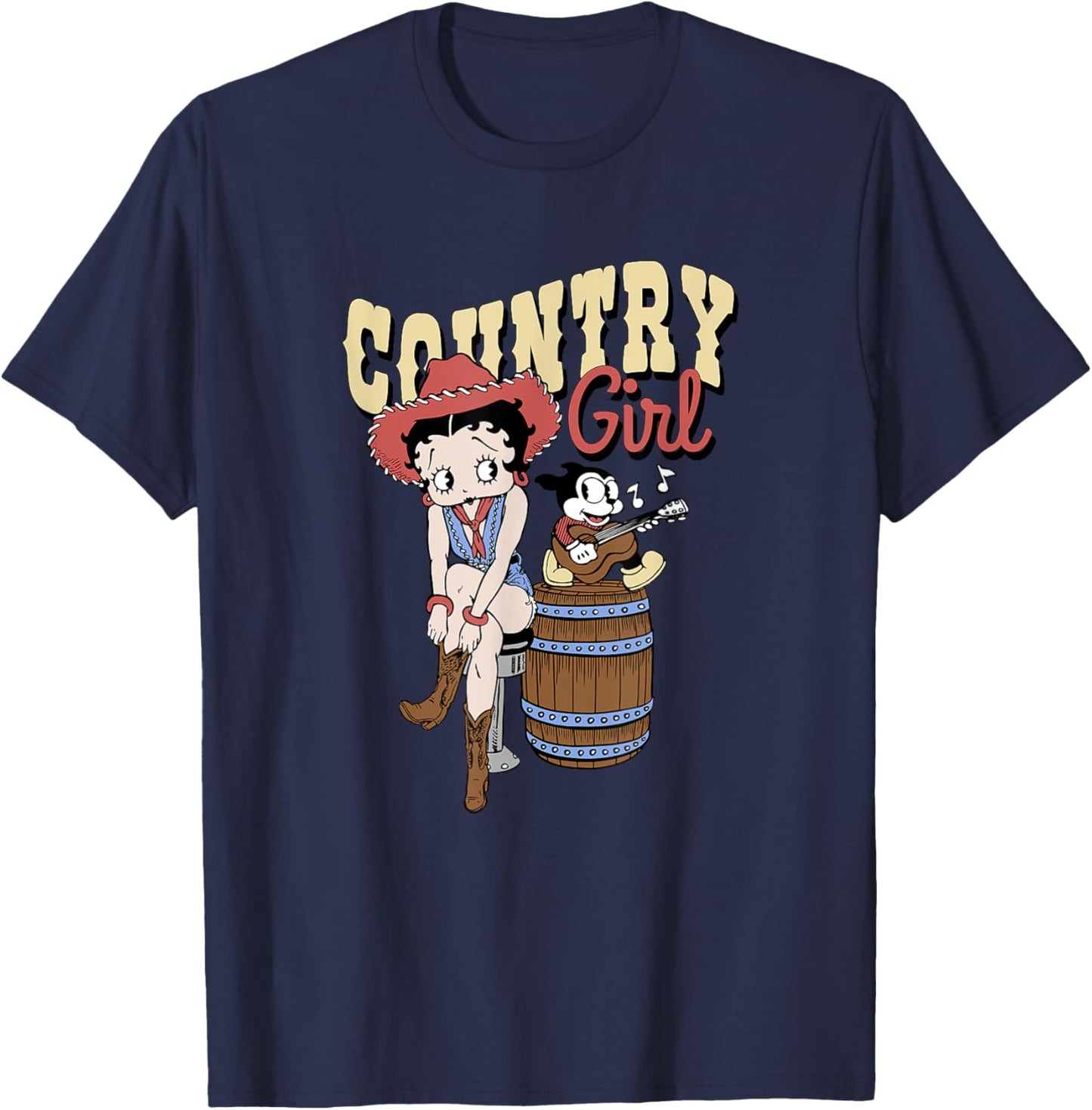 Betty Boop Sassy Country Girl Vintage Betty T-Shirt - T-Shirt | Navy