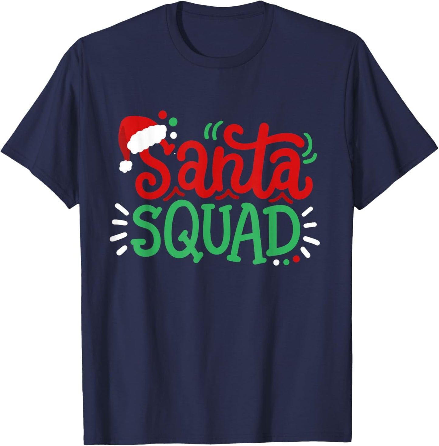 Santa Squad Xmas Matching Family Christmas Men Women Kids T-Shirt - T-Shirt | Navy