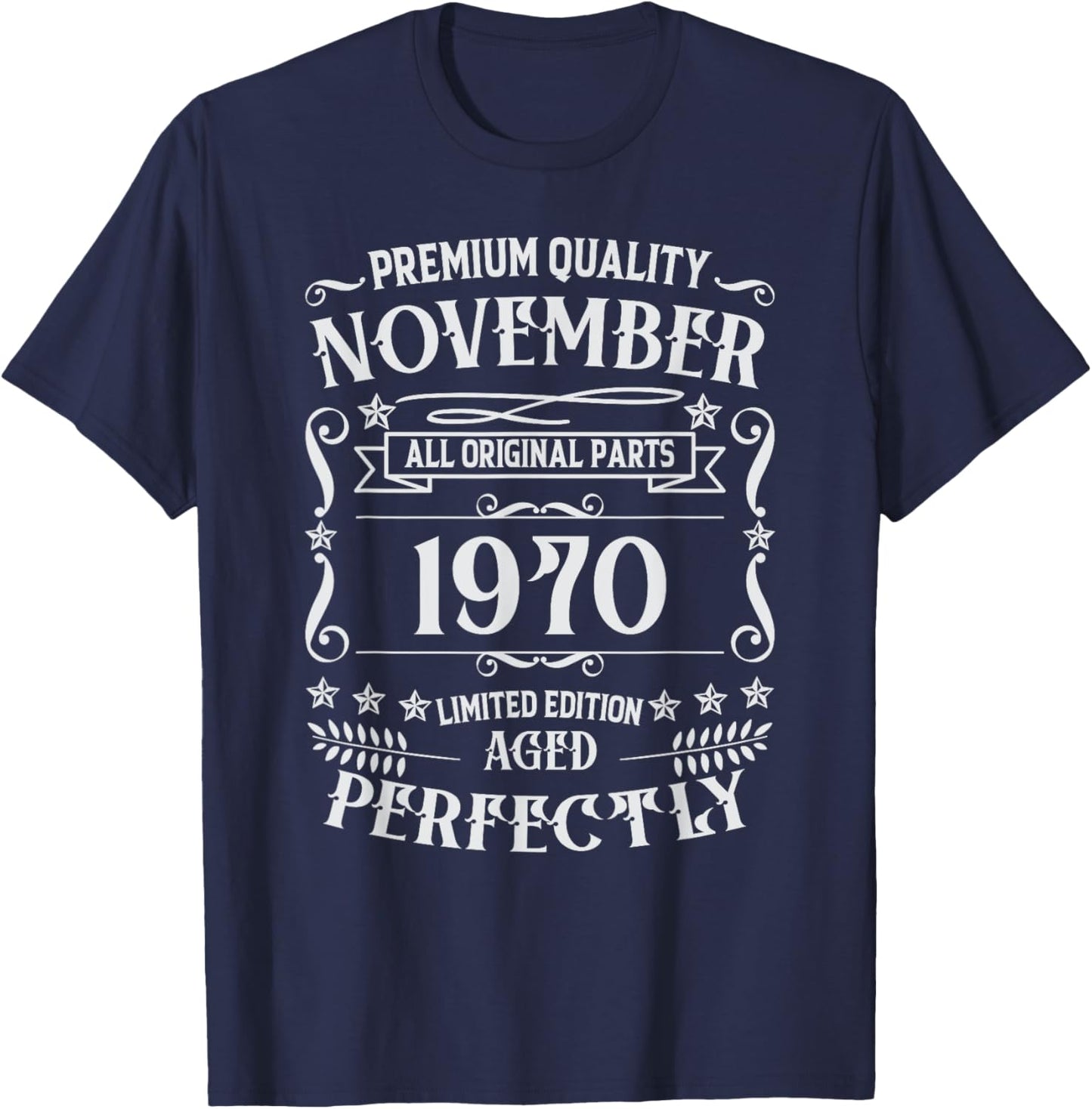 54th Birthday Legends Were Born In November 1970 T-Shirt - T-Shirt | Navy