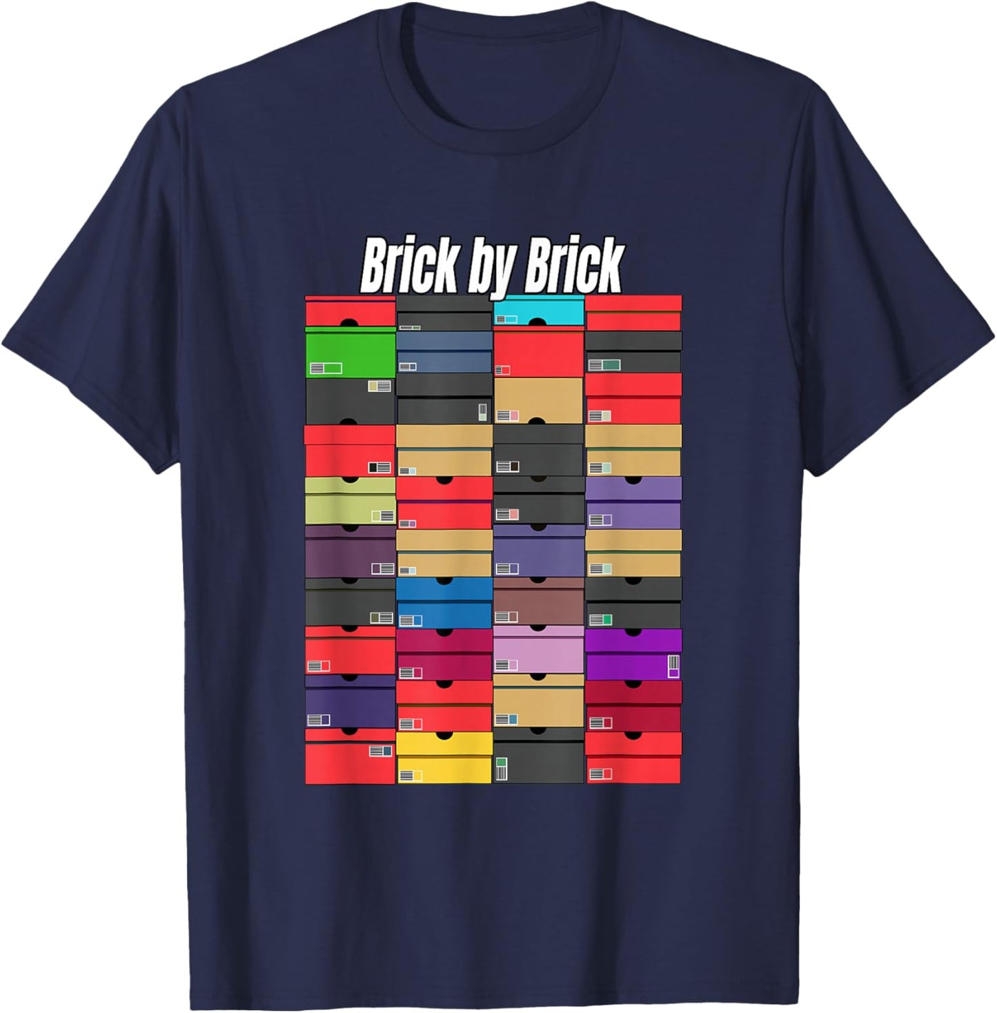 Sneaker Bricks v2 Sneaker Head T-Shirt - T-Shirt | Navy
