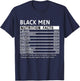 Black History Month Nutrition Facts Black Men Melanin T-Shirt - T-Shirt | Navy