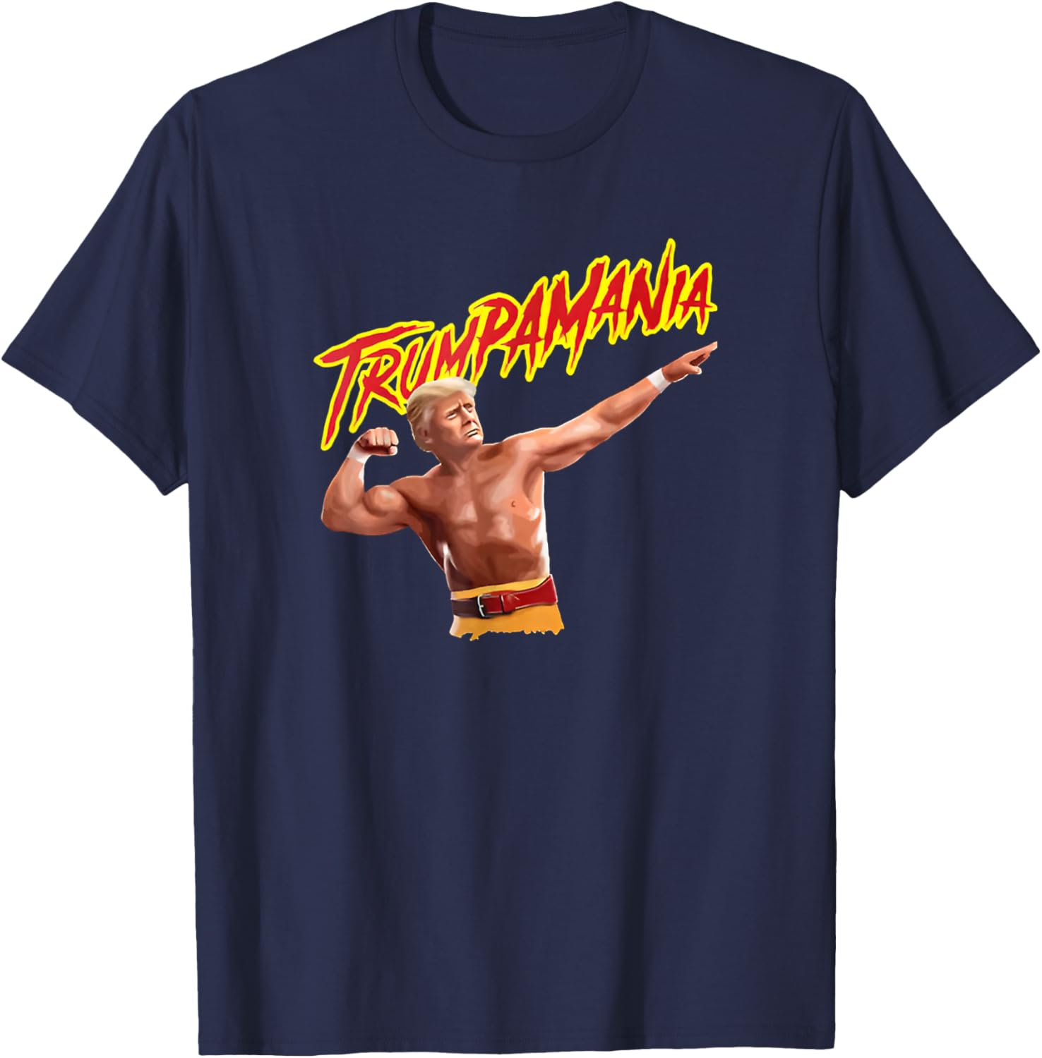 Funny Trumpmania Wrestling Meme 2024 T-Shirt - T-Shirt | Navy