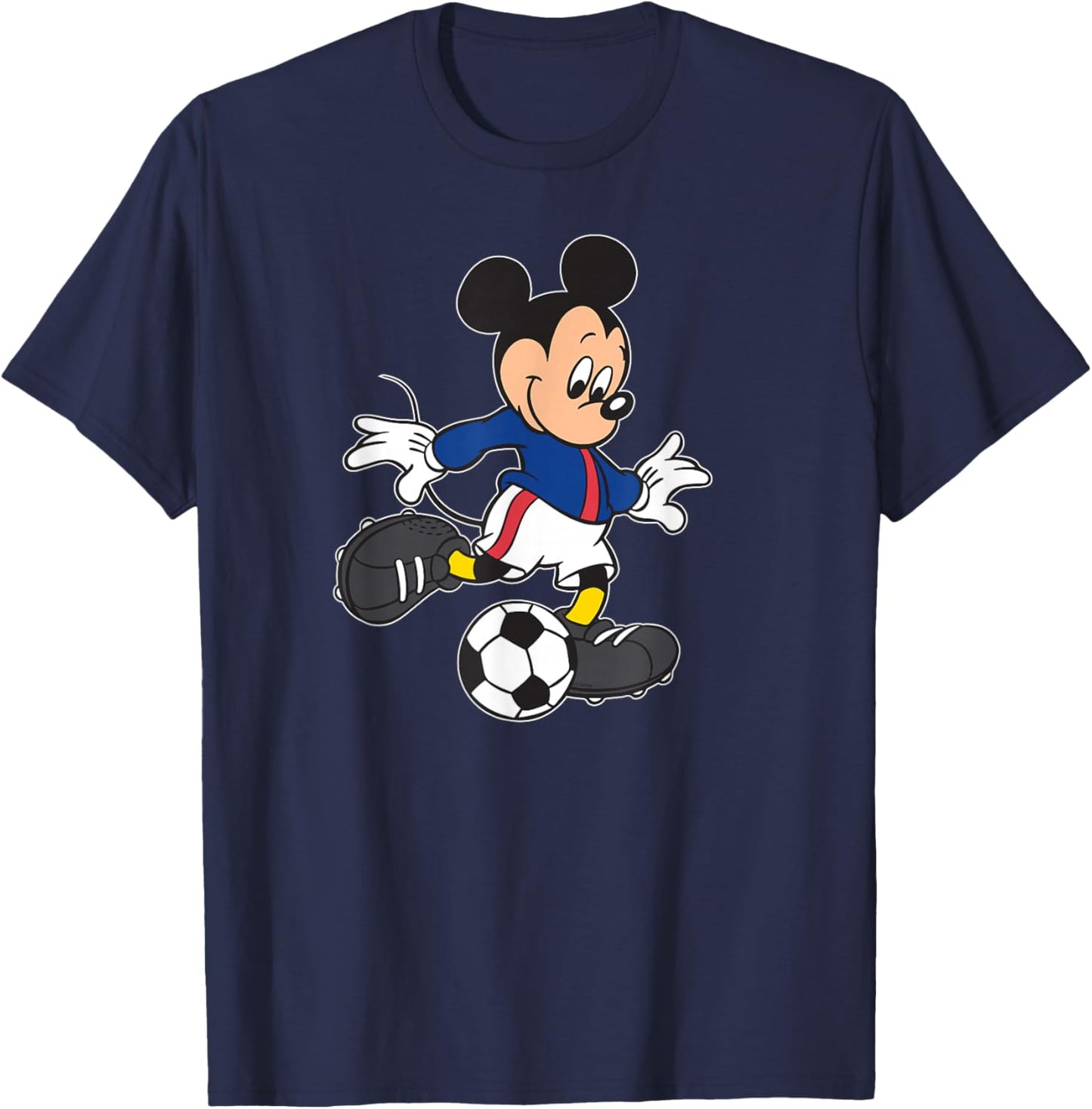 Disney Sports Mickey Mouse Soccer Team Player Football T-Shirt - T-Shirt | Navy