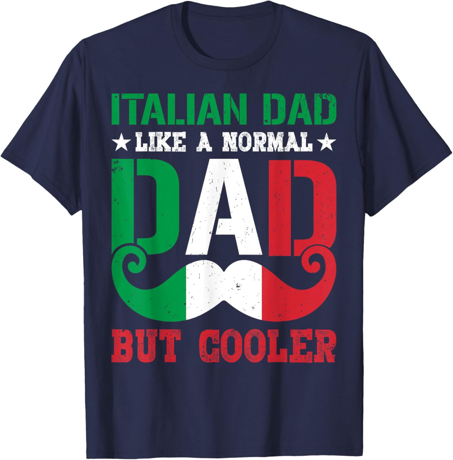 Vintage Italian Dad Italy Flag Gifts Father's Day T-Shirt - T-Shirt | Navy