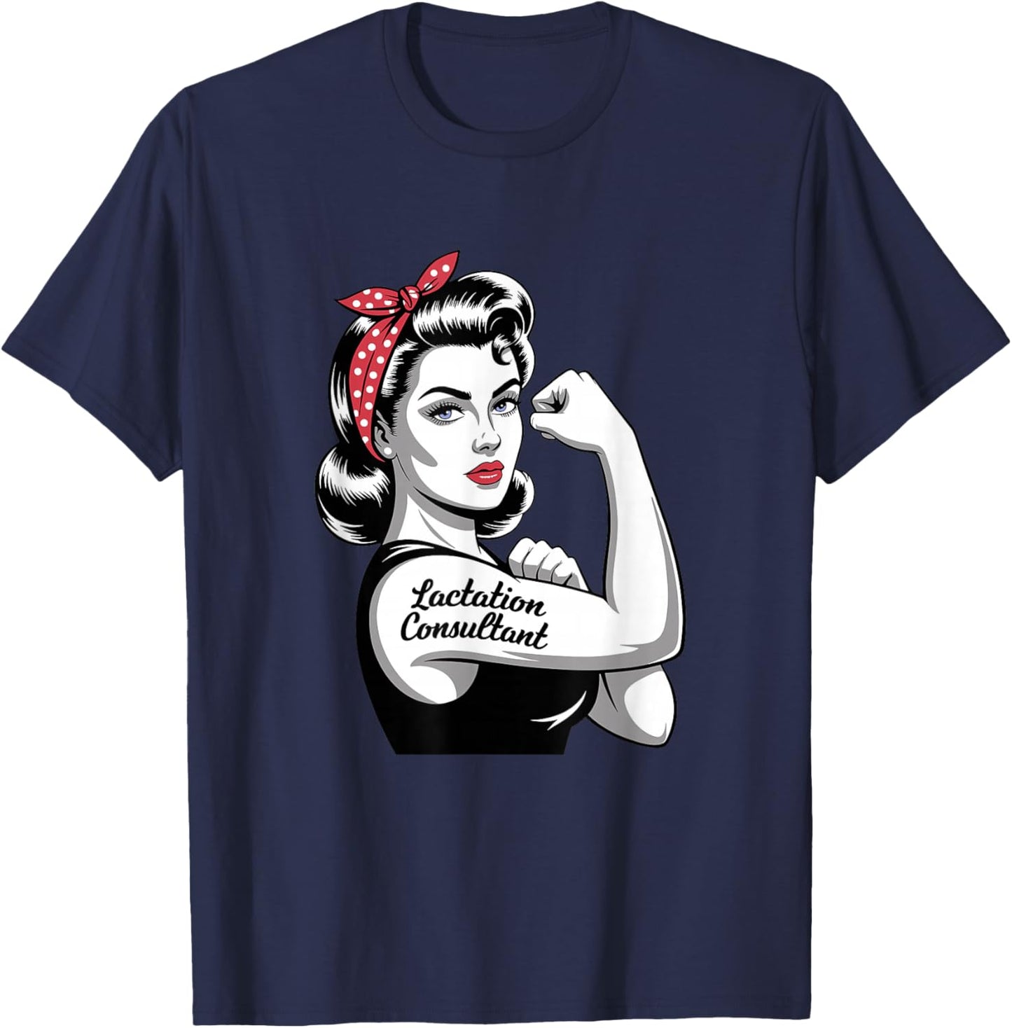 Female Lactation Consultant Breastfeeding Support Women T-Shirt - T-Shirt | Navy