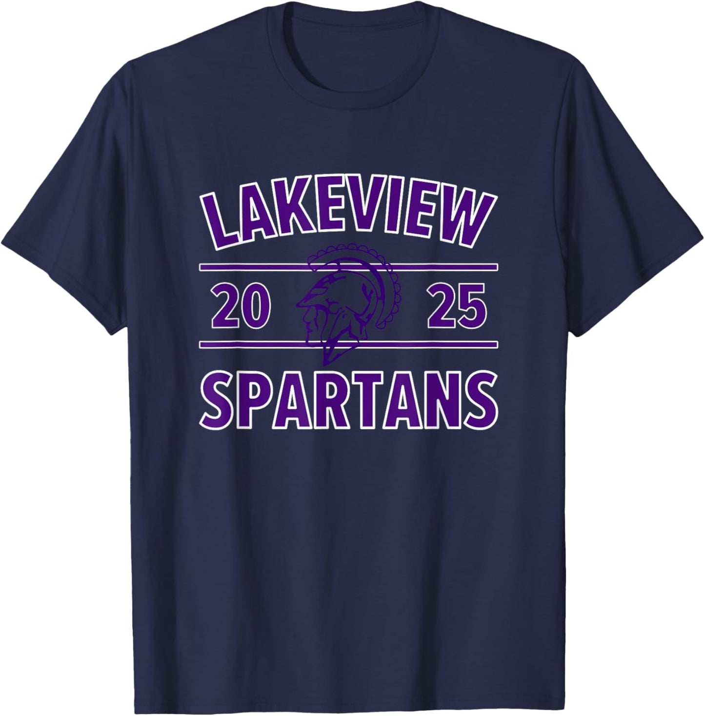 Lakeview Spartans Logo 2025 HS T-Shirt - T-Shirt | Navy