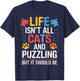 Puzzler Puzzles Cats Funny Jigsaw Puzzle T-Shirt - T-Shirt | Navy