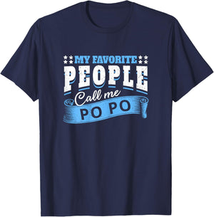 My Favorite People Call Me Po Po Grandma Mother's Day T-Shirt - T-Shirt | Navy