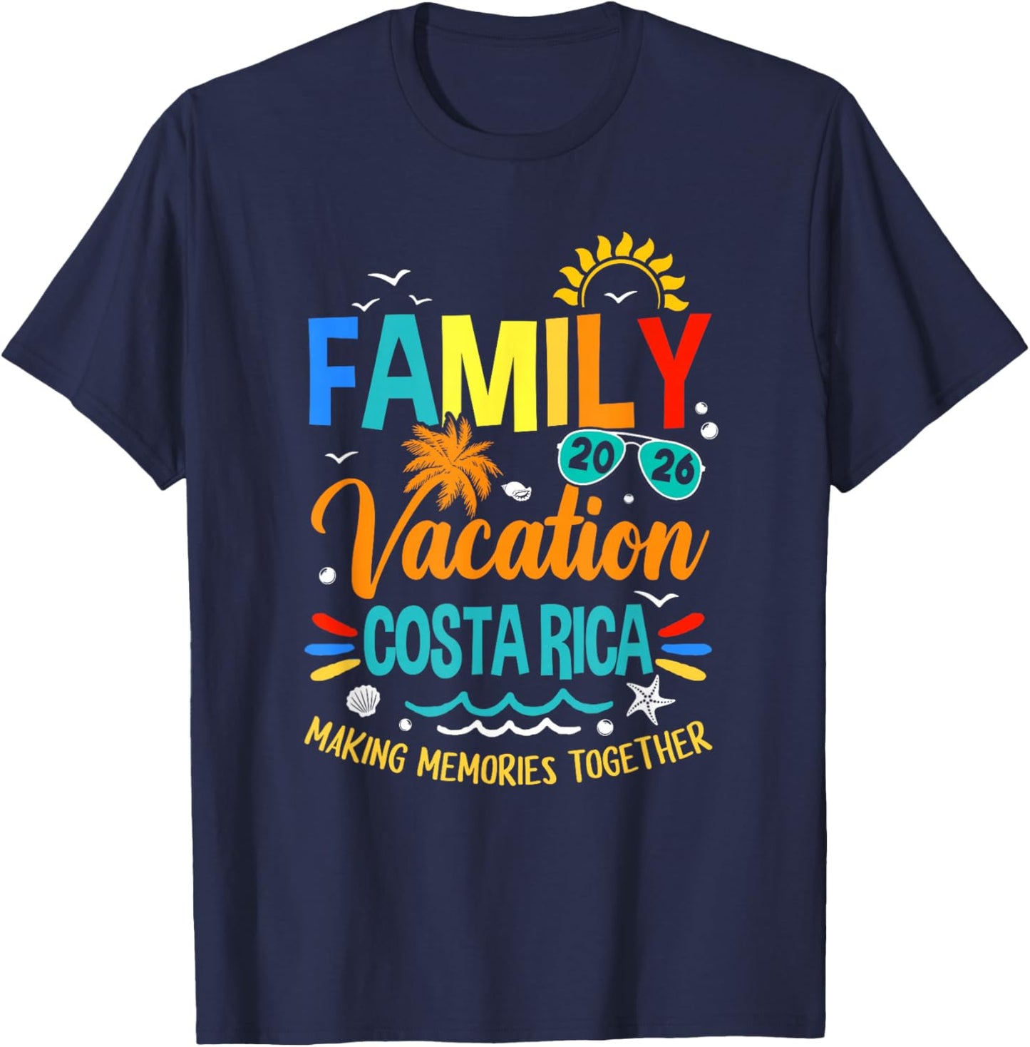 Family Vacation 2026 Costa Rica Matching Family Together T-Shirt - T-Shirt | Navy