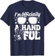Kids I'm Officially A Handful Five 5th Birthday Boys Kid 5 T-Shirt - T-Shirt | Navy