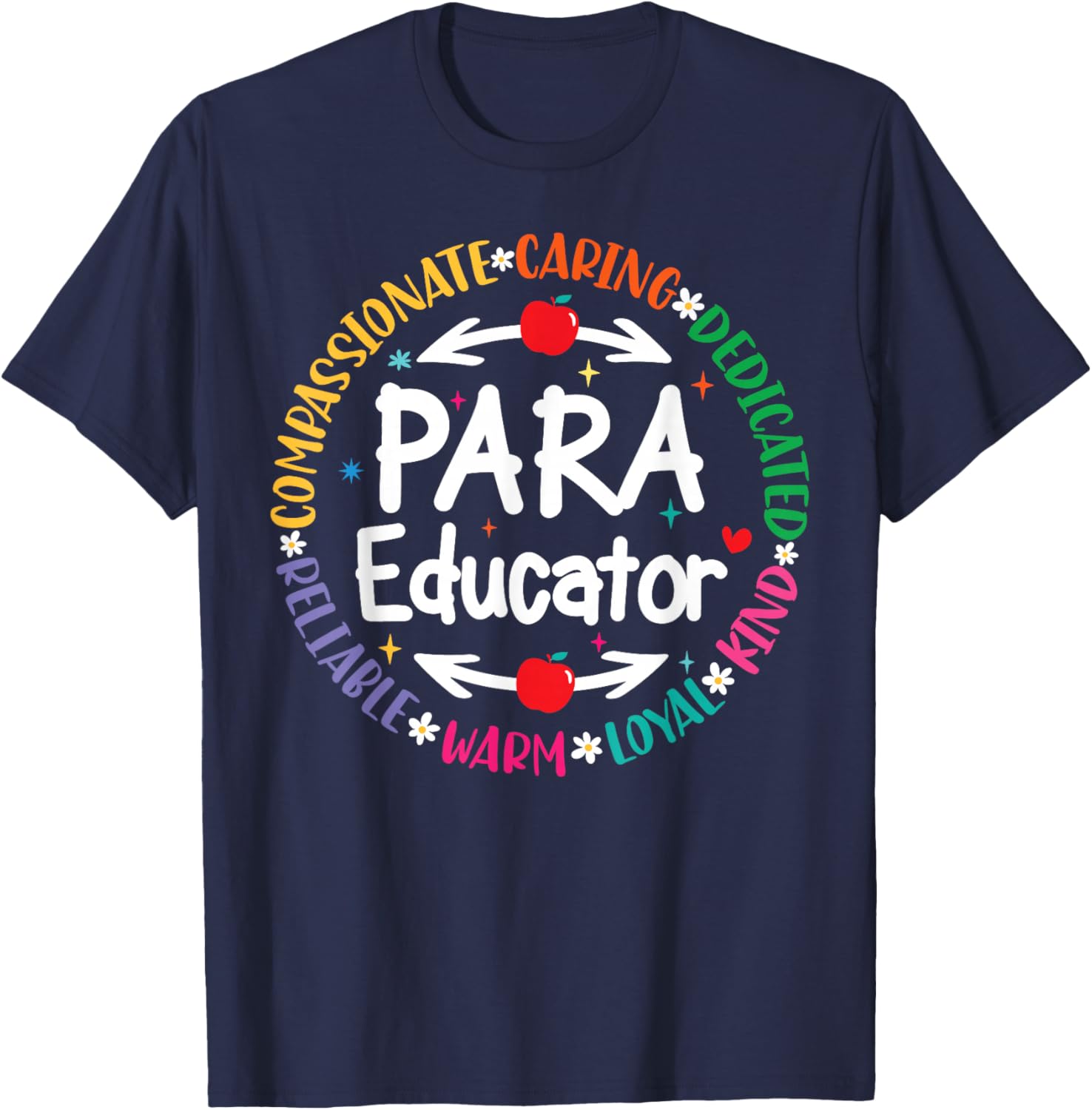 Para Educator Teacher Sped Ed Paraprofessional Paraeducator Women Kids T-Shirt - T-Shirt | Navy