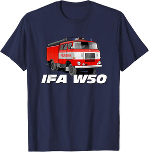 IFA W50 Feuerwehr DDR T-Shirt - T-Shirt | Navy