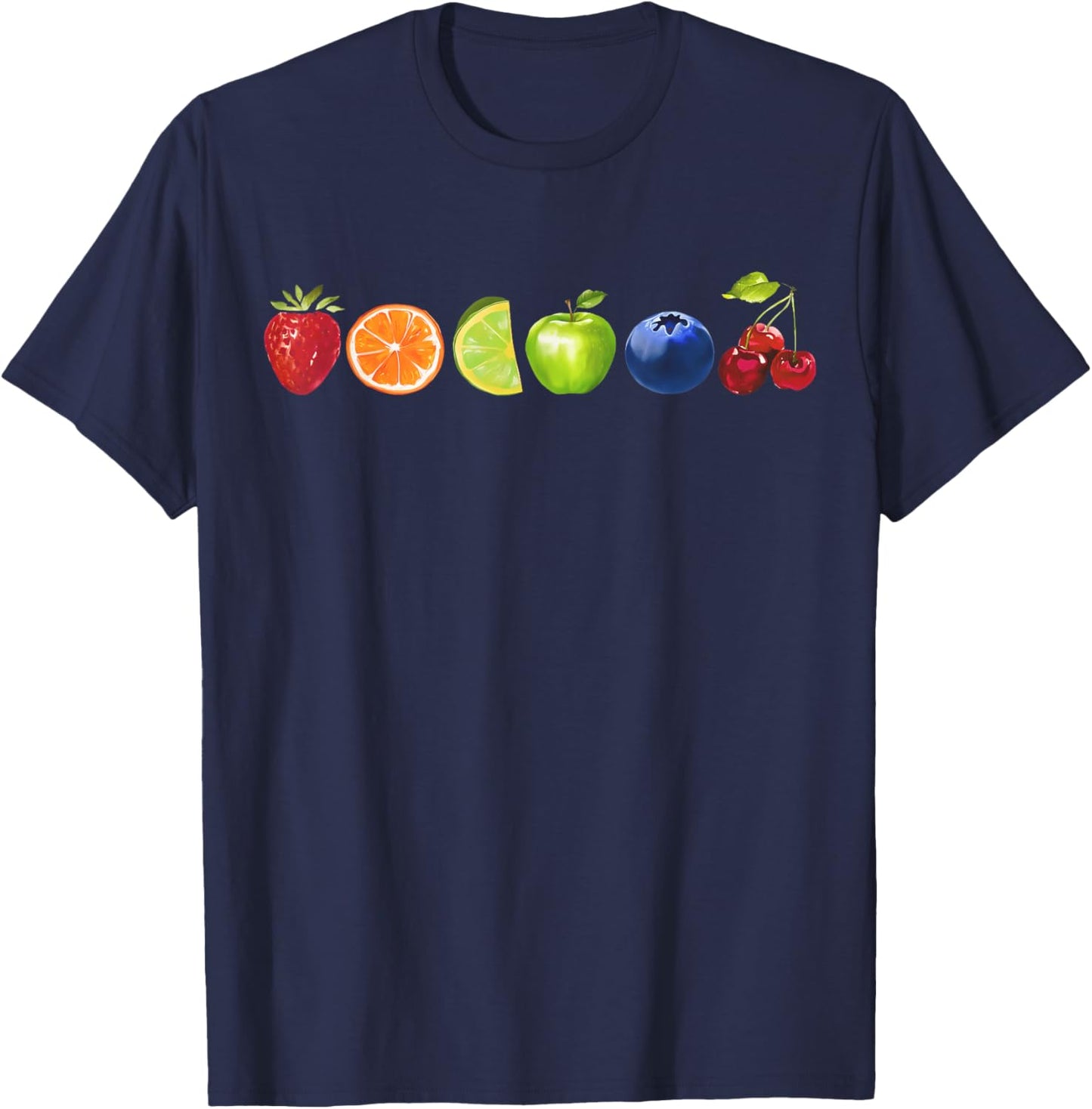 Fruit Rainbow Pride Lesbian Bisexual Trans Pride Month T-Shirt - T-Shirt | Navy