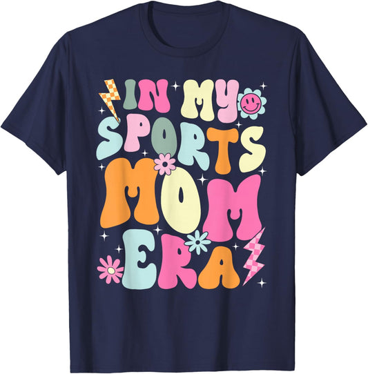 Sports Mom Era Sports Mom Life Kat In My Sports Mom Era Sports Mom Life Sports Lover Trendy T-Shirt - T-Shirt | Navy