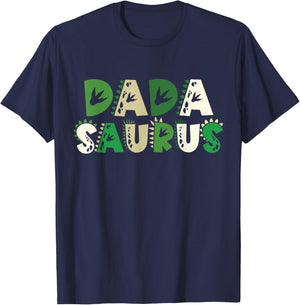 Dada Saurus Matching Family Birthday Dinosaur Men Women Kids T-Shirt - T-Shirt | Navy